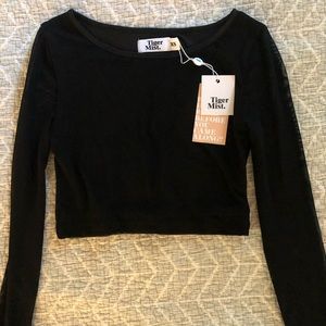 TIGER MIST black mesh top xs